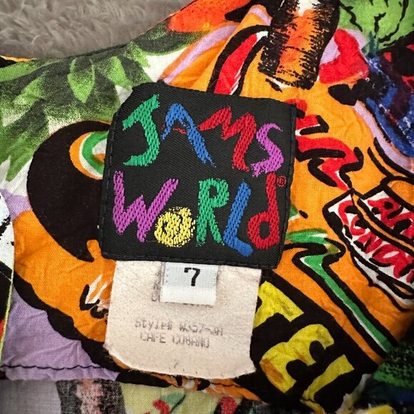 Vintage Jams World Sheath Dress Hawaiian Size 7 Sleeveless Tropical - Picture 5 of 8